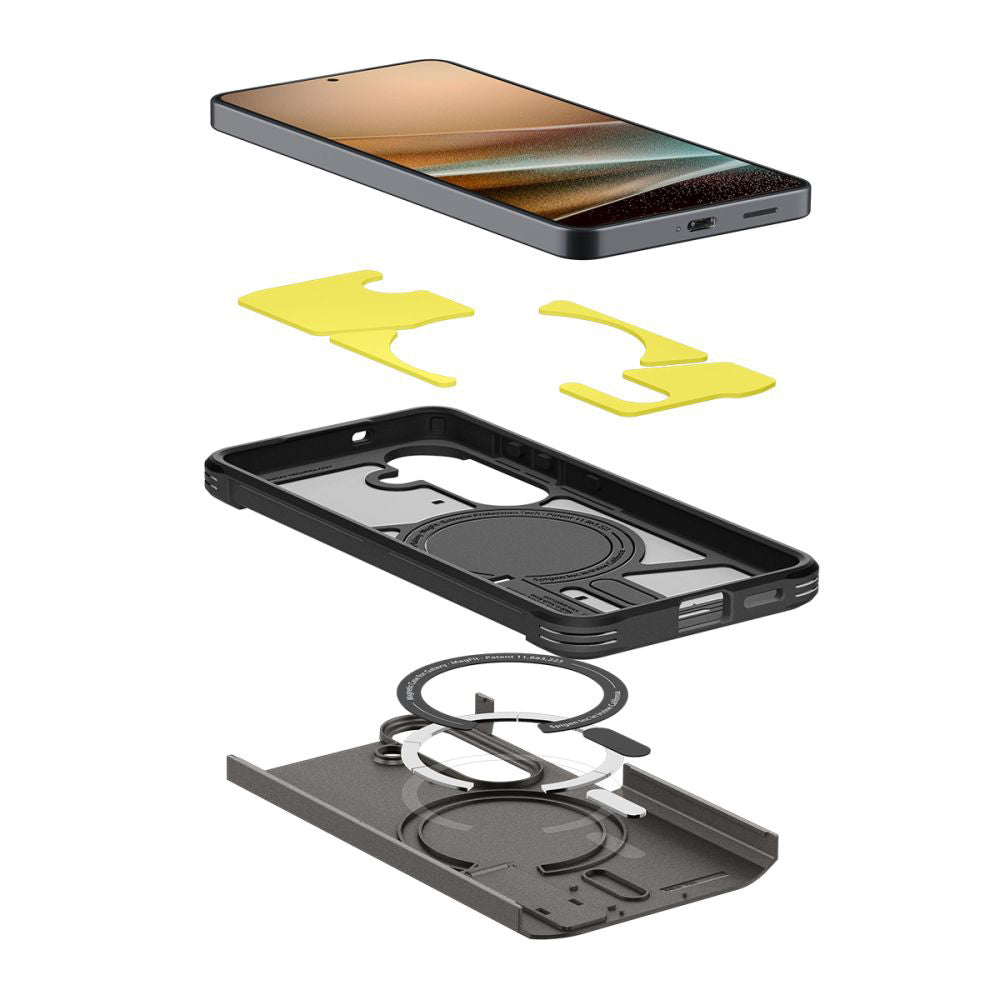 Ovitek MagSafe za Samsung Galaxy S26 S942, Spigen, Tough Armor, Siva ACS10739
