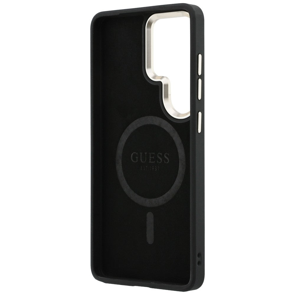 MagSafe ovitek za Samsung Galaxy S26 Ultra S948, Guess, 4G Embossed Ring, Modra