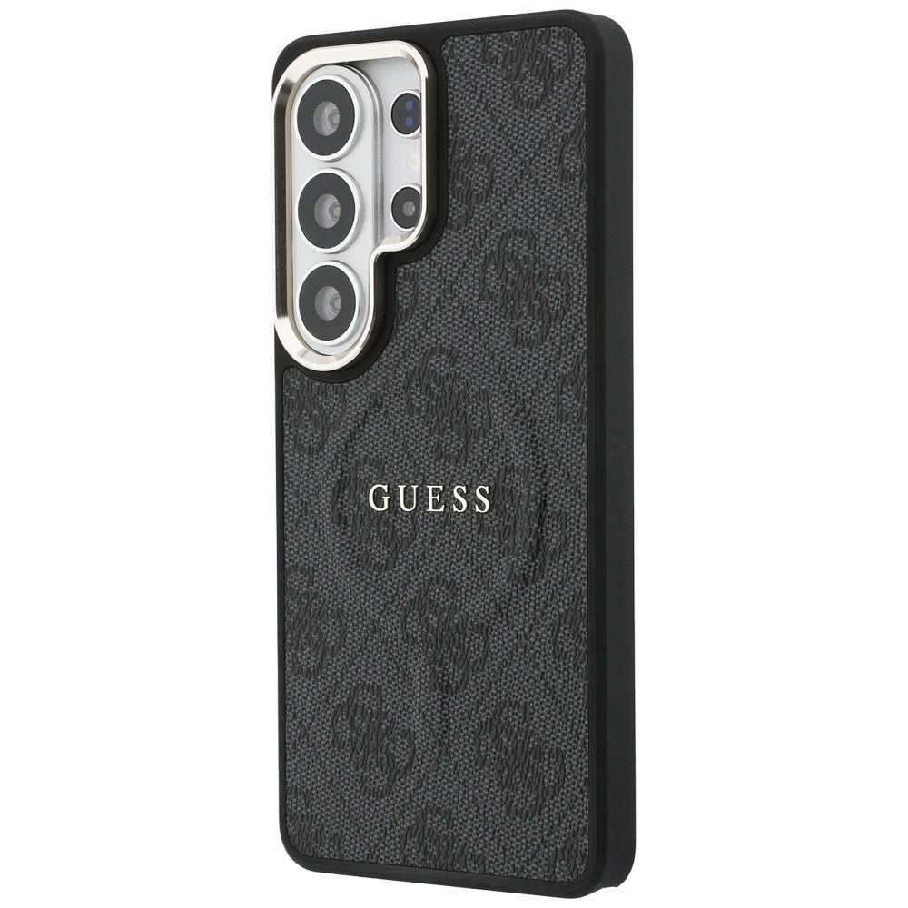 MagSafe ovitek za Samsung Galaxy S26 Ultra S948, Guess, 4G Embossed Ring, črn