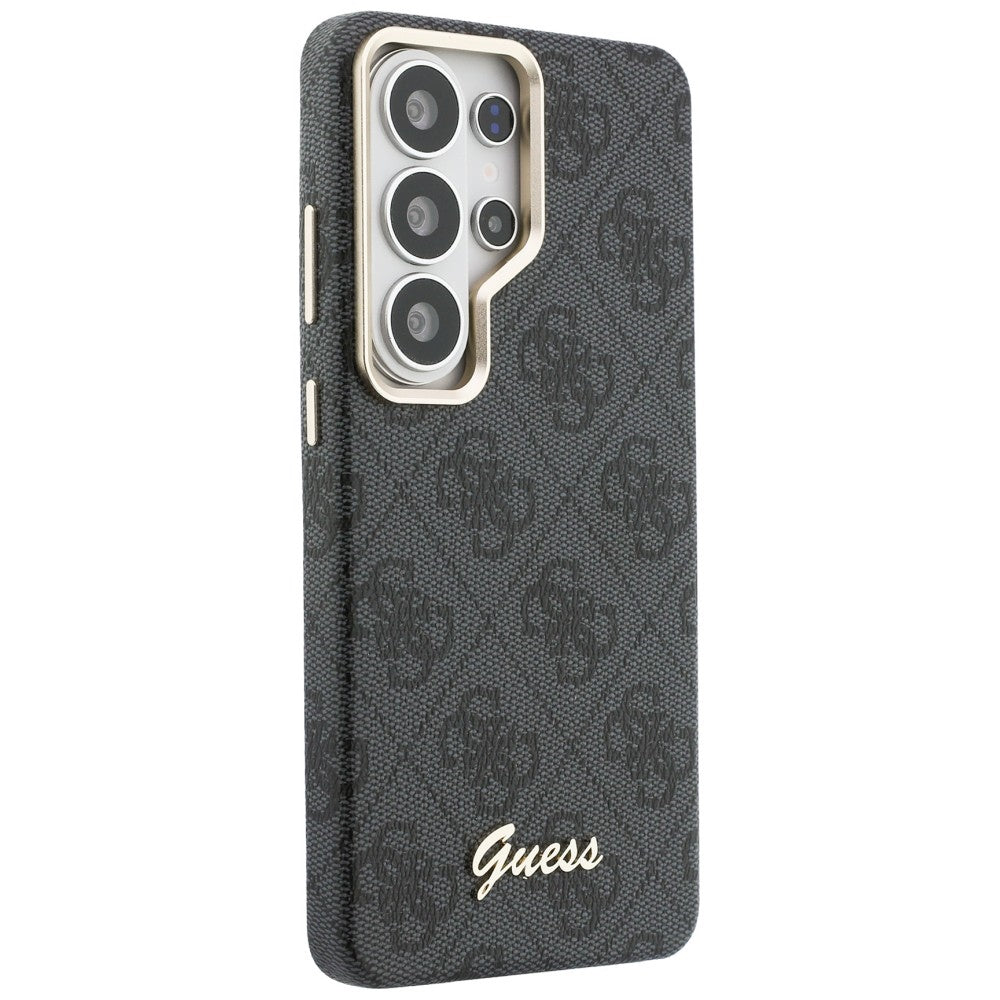 Ovitek MagSafe za Samsung Galaxy S26 Ultra S948, Guess, 4G Script Logo, črn
