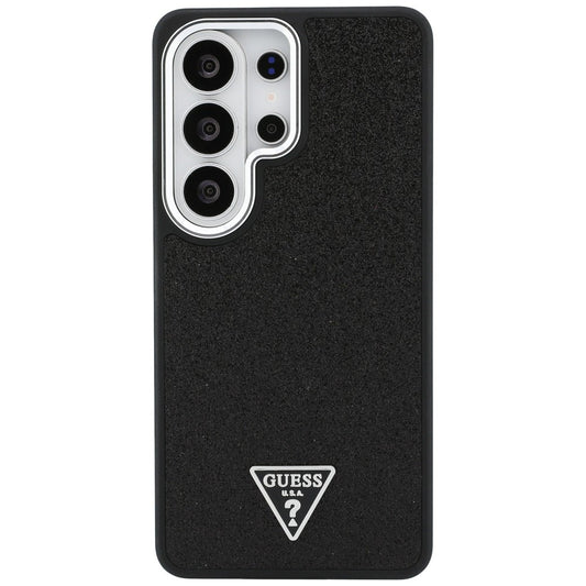 Ovitek MagSafe za Samsung Galaxy S26 Ultra S948, Guess, Fixed Glitter Triangle Logo, Črna