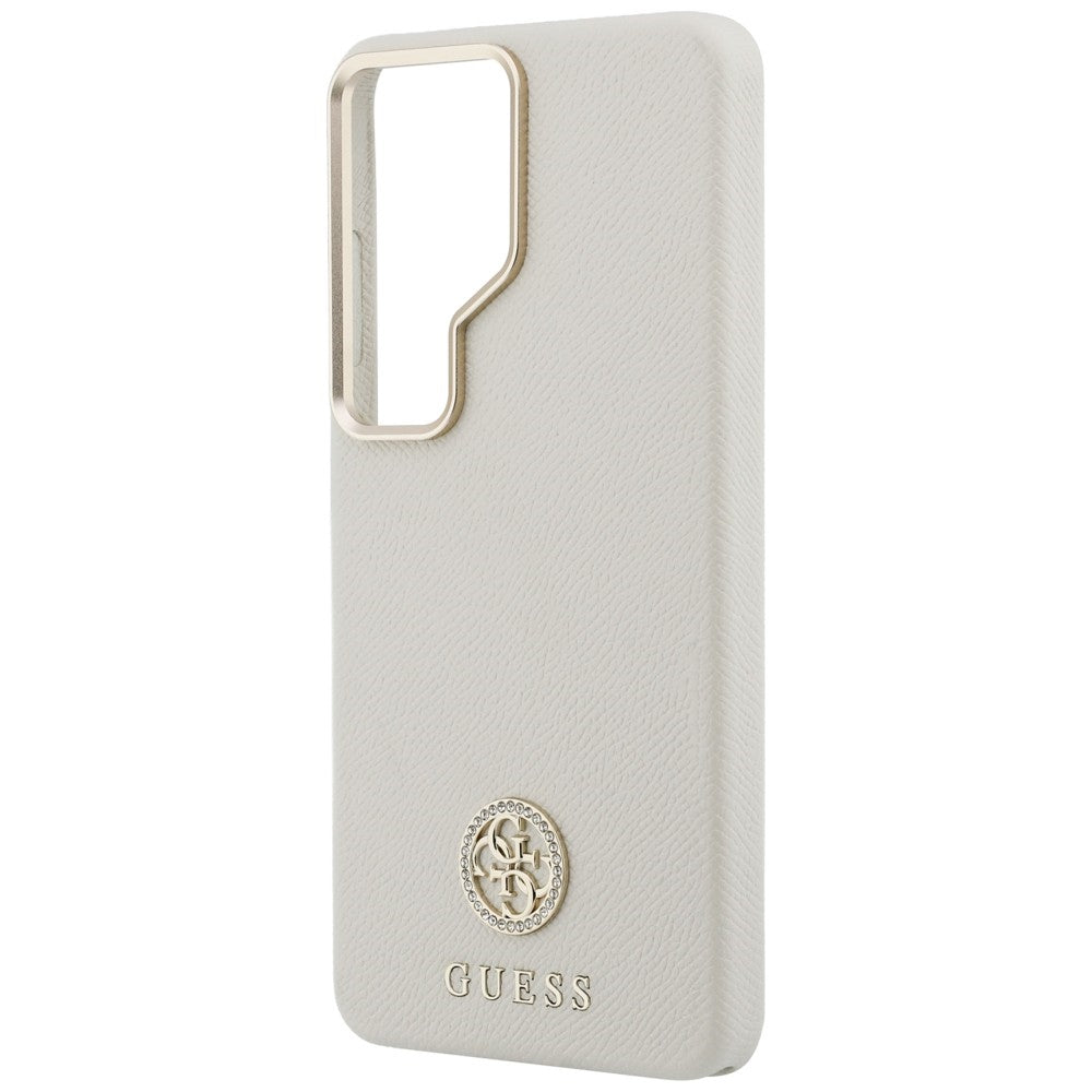 Ovitek MagSafe za Samsung Galaxy S26 Ultra S948, Guess, Rhinestone Round Logo, Bež