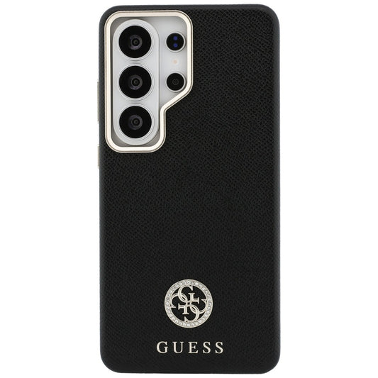 Ovitek MagSafe za Samsung Galaxy S26 Ultra S948, Guess, Rhinestone Round Logo, črn