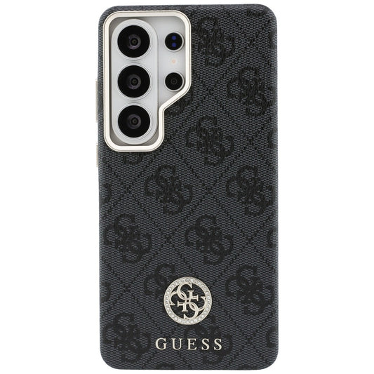 Ovitek MagSafe za Samsung Galaxy S26 Ultra S948, Guess, Strass Round Logo, črn