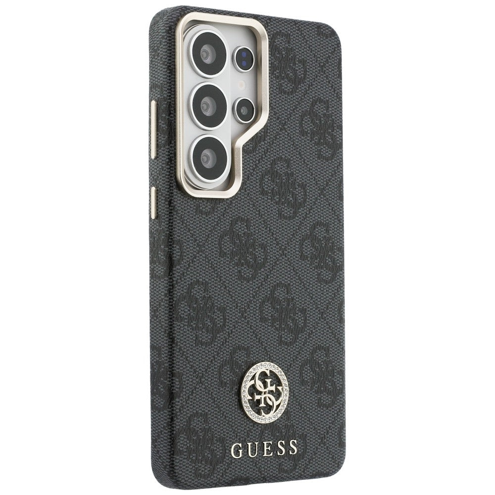 Ovitek MagSafe za Samsung Galaxy S26 Ultra S948, Guess, Strass Round Logo, črn