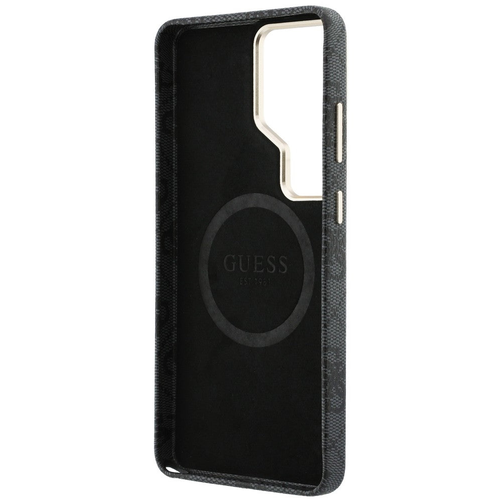 Ovitek MagSafe za Samsung Galaxy S26 Ultra S948, Guess, Strass Round Logo, črn