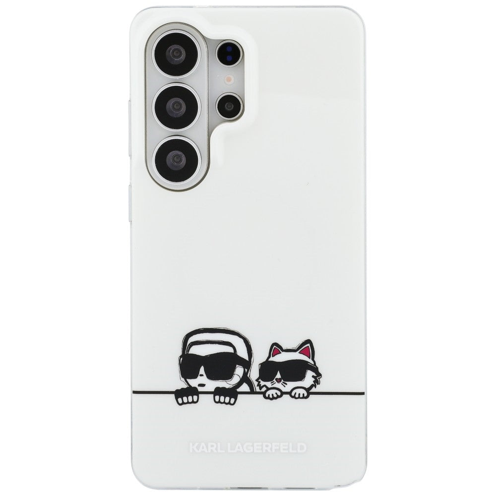 Ovitek MagSafe za Samsung Galaxy S26 Ultra S948, Karl Lagerfeld, IML Karl & Choupette Peekaboo Logo, Bel.