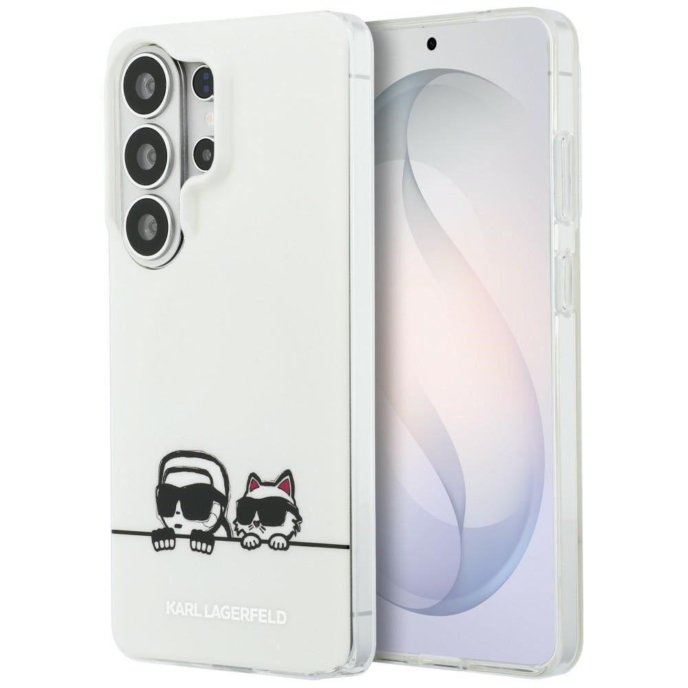 Ovitek MagSafe za Samsung Galaxy S26 Ultra S948, Karl Lagerfeld, IML Karl & Choupette Peekaboo Logo, Bel.