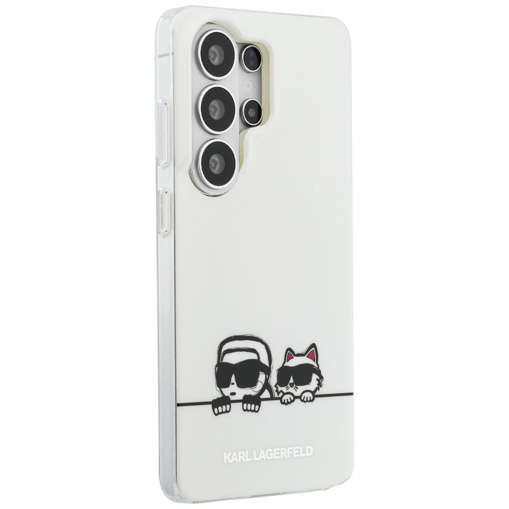 Ovitek MagSafe za Samsung Galaxy S26 Ultra S948, Karl Lagerfeld, IML Karl & Choupette Peekaboo Logo, Bel.
