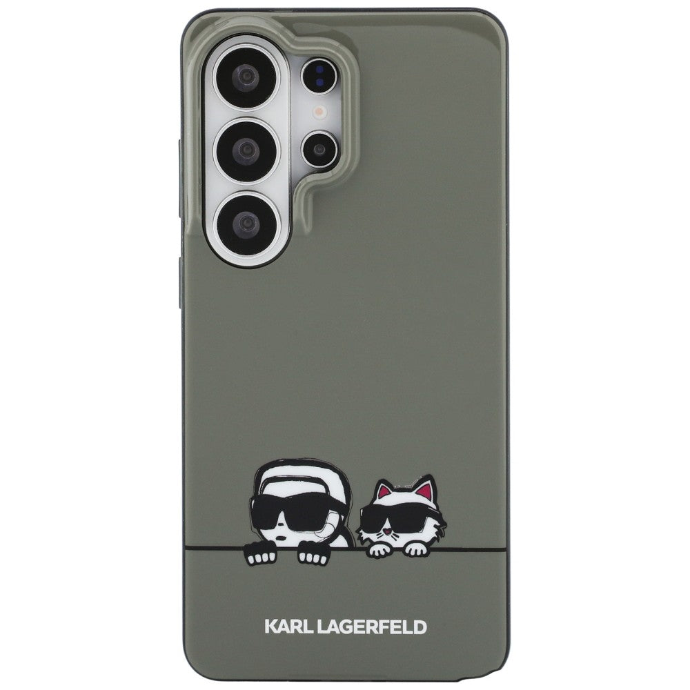 Ovitek MagSafe za Samsung Galaxy S26 Ultra S948, Karl Lagerfeld, IML Karl & Choupette Peekaboo Logo, črn