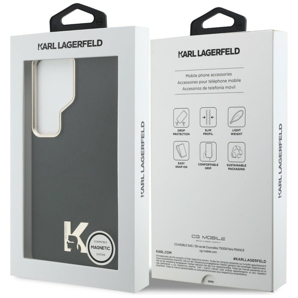 MagSafe ovitek za Samsung Galaxy S26 Ultra S948, Karl Lagerfeld, Karl Head Logo, črn