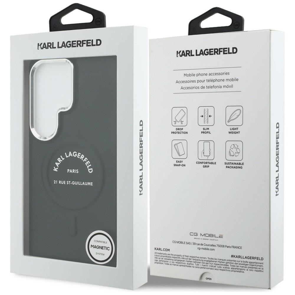 MagSafe Case for Samsung Galaxy S26 Ultra S948, Karl Lagerfeld, Karl RSG Logo, Black