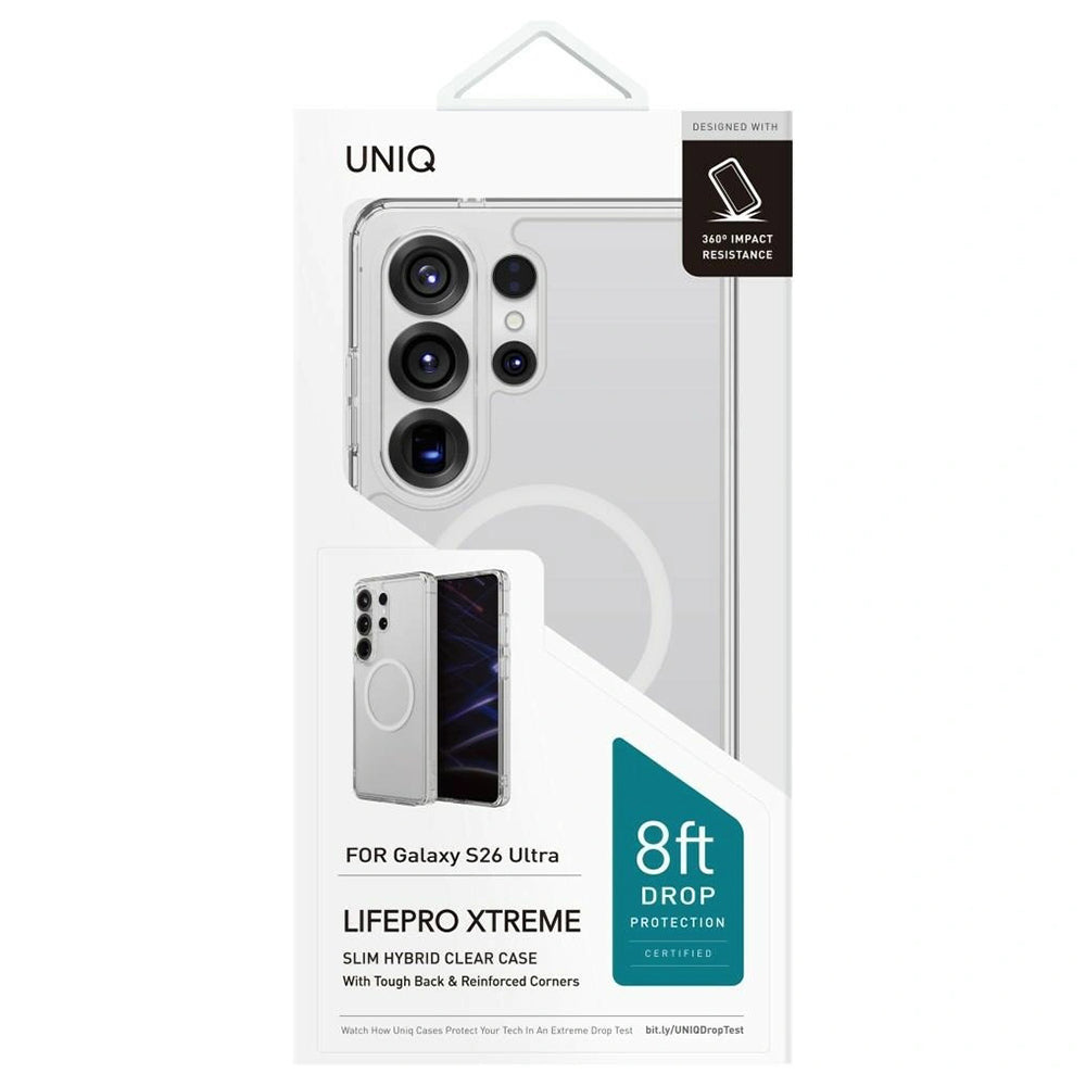 Ovitek MagSafe za Samsung Galaxy S26 Ultra S948, UNIQ, LifePro Xtreme MagClick, Prozoren