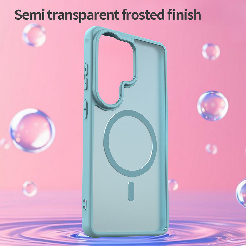 Ovitek MagSafe za Samsung Galaxy S26 Ultra S948, Techsuit, HaloFrost II, Svetlo zelen
