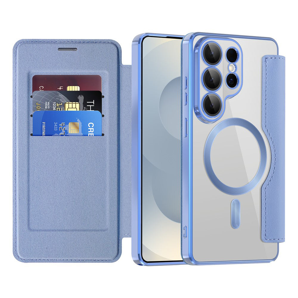 Ovitek MagSafe za Samsung Galaxy S26 Ultra S948, Techsuit, SmartMag Book, Bleu