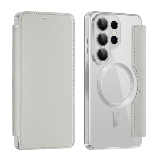 Ovitek MagSafe za Samsung Galaxy S26 Ultra, Techsuit, SmartMag Book, Siv