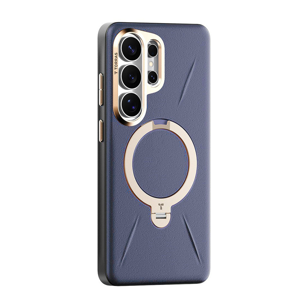 Ovitek MagSafe za Samsung Galaxy S26 Ultra S948, Torras, QPRO Leather, Vijolična