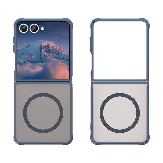 MagSafe Case for Samsung Galaxy Z Flip7 F766, Techsuit, HaloFrost II, Navy Blue