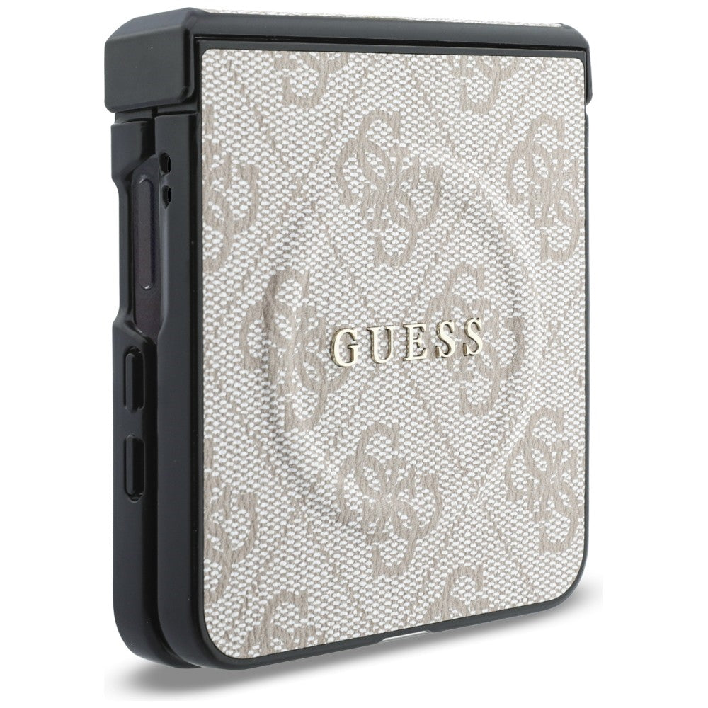 MagSafe ovitek za Samsung Galaxy Z Flip8 F776, Guess, 4G Leather Classic, roza