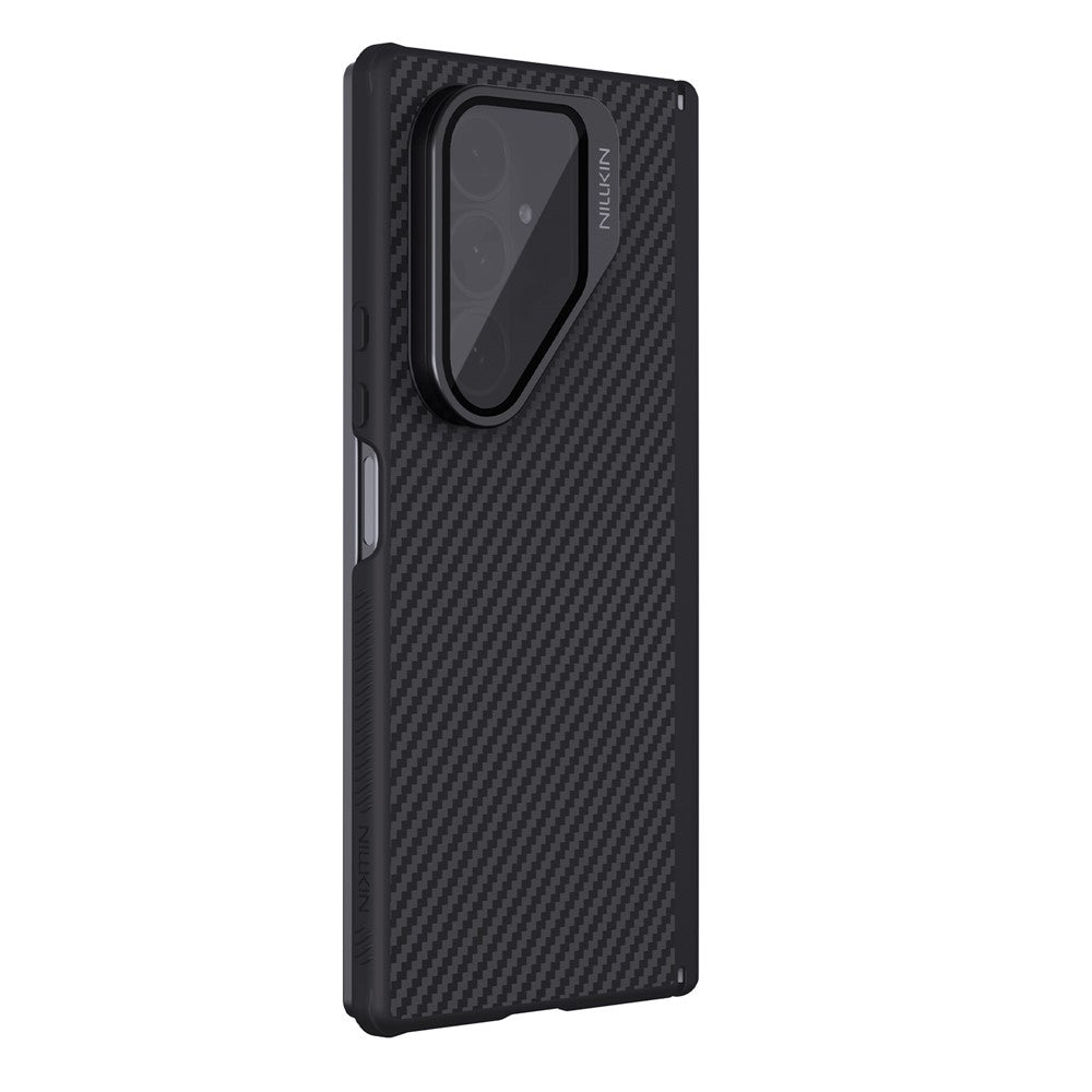 MagSafe ovitek za Samsung Galaxy Z Fold7 F966, Nillkin, CarboProp s prozornim črnim pokrovom leče, črn