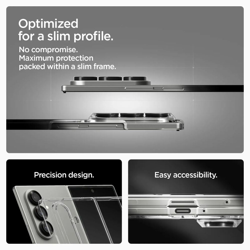 Ovitek MagSafe za Samsung Galaxy Z Fold7 F966, Spigen, Air Skin, Prozoren ACS09545