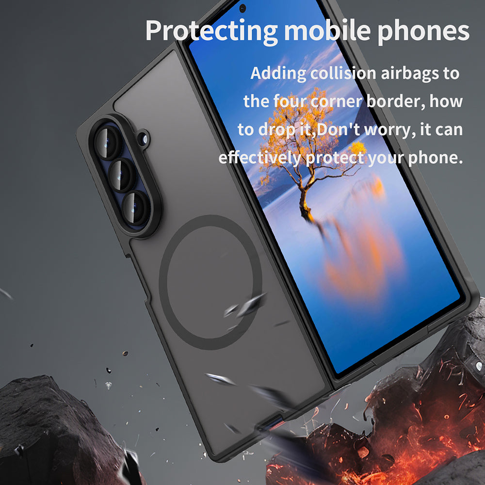 MagSafe ovitek za Samsung Galaxy Z Fold7 F966, Techsuit, HaloFrost II, Črn