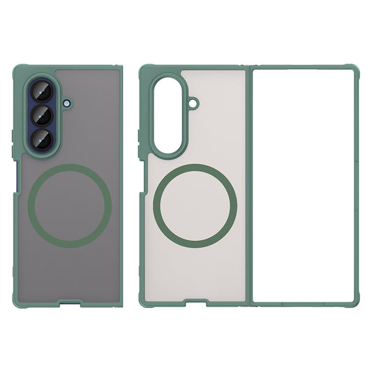 MagSafe Case for Samsung Galaxy Z Fold7 F966, Techsuit, HaloFrost II, Green
