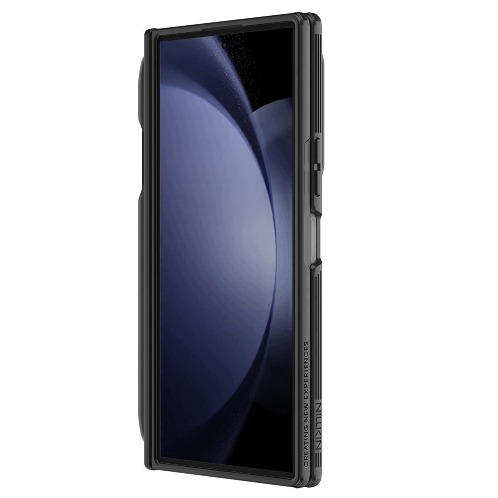 MagSafe ovitek za Samsung Galaxy Z Fold8 Ultra F976, Nillkin, CamShield Pro s prozornim pokrovom leče in držalom za S-Pen, črno prozoren