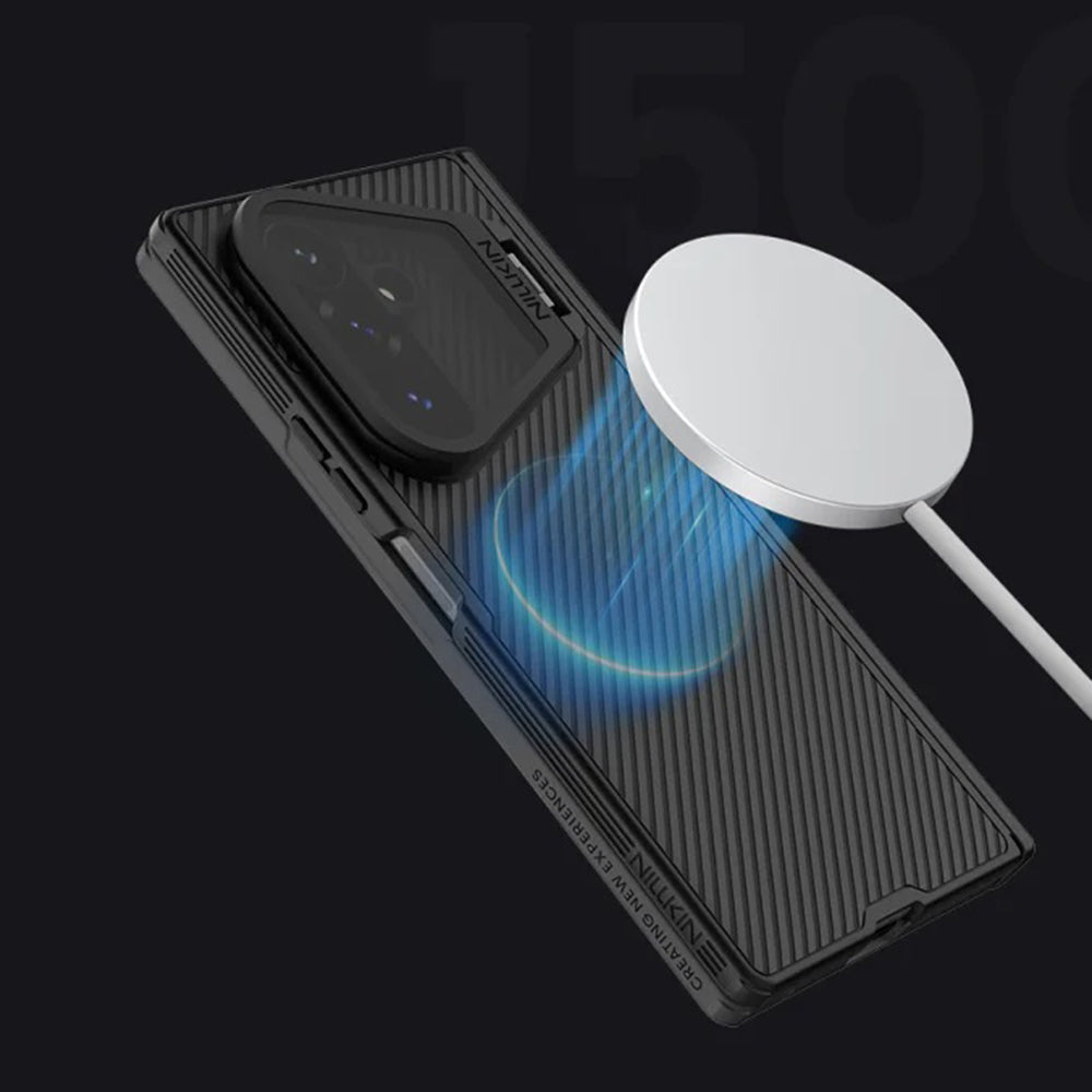 MagSafe ovitek za Samsung Galaxy Z Fold8 Ultra F976, Nillkin, CamShield Prop s prozornim črnim pokrovom leče, črn
