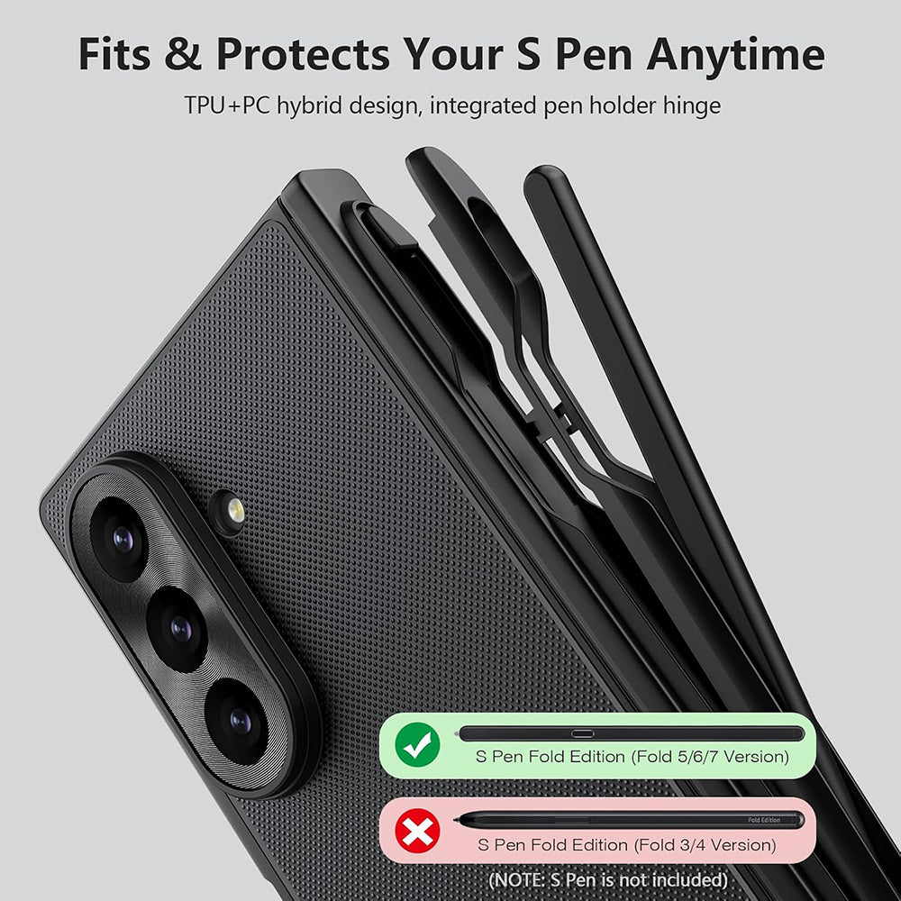MagSafe ovitek za Samsung Galaxy Z Fold8 Ultra F976, Nillkin, Super Frosted Shield s držalom za pisalo, črn