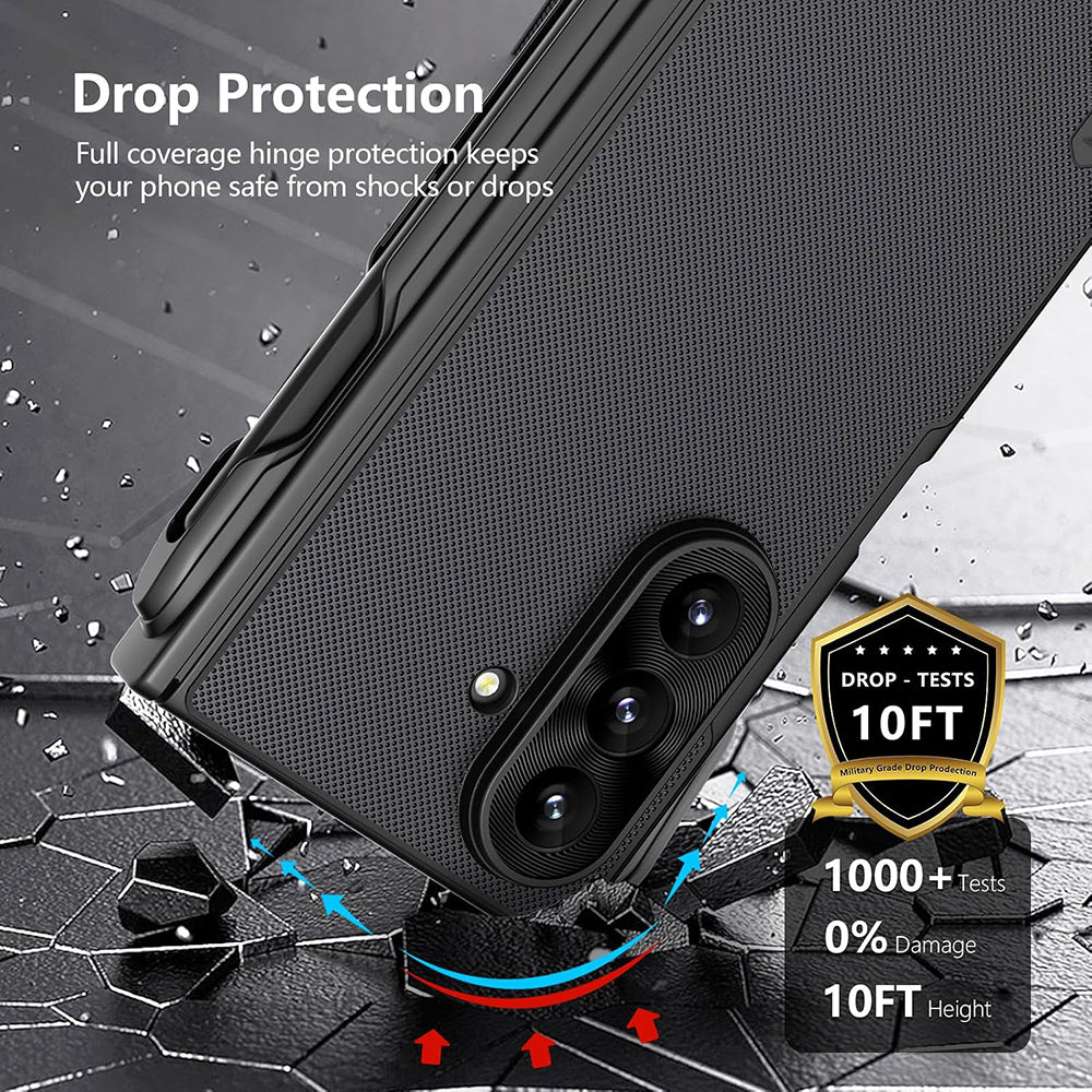MagSafe ovitek za Samsung Galaxy Z Fold8 Ultra F976, Nillkin, Super Frosted Shield s držalom za pisalo, črn