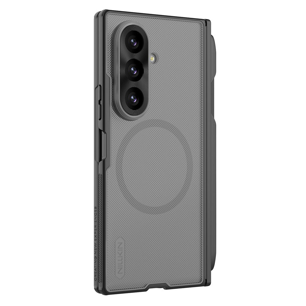 MagSafe ovitek za Samsung Galaxy Z Fold8 Ultra F976, Nillkin, Super Frosted Shield s držalom za pero, Črno prozoren