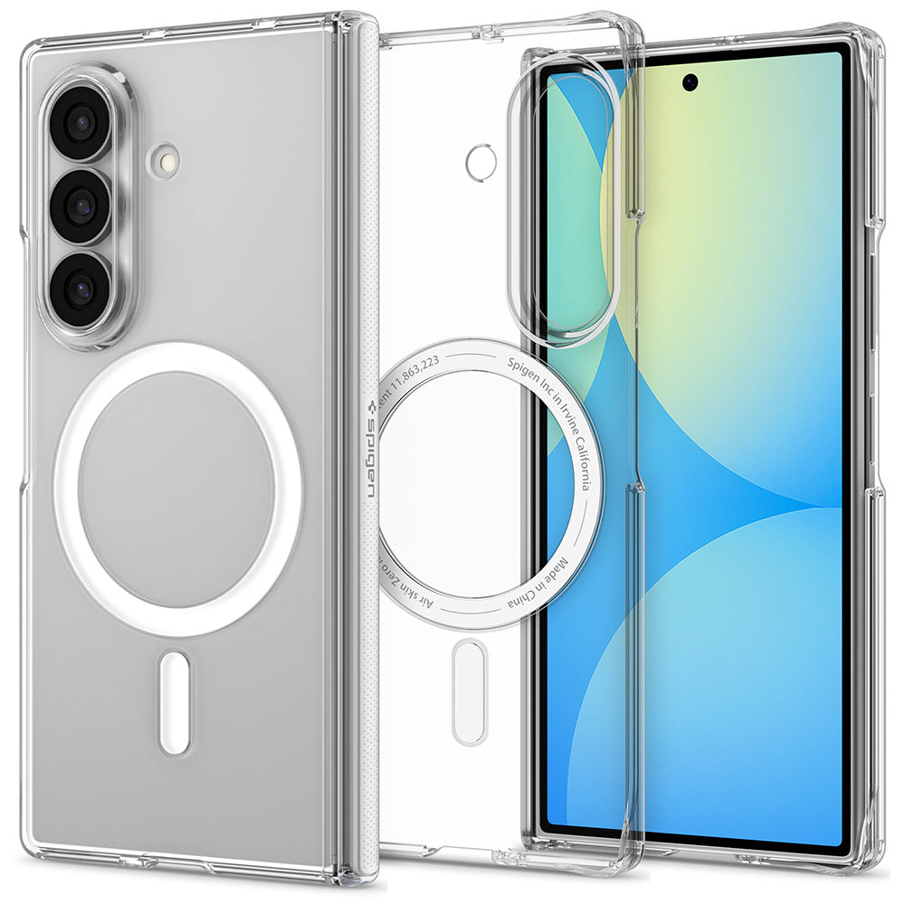 MagSafe ovitek za Samsung Galaxy Z Fold8 Ultra F976, Spigen, Air Skin Zero, prozoren bel ACS11495