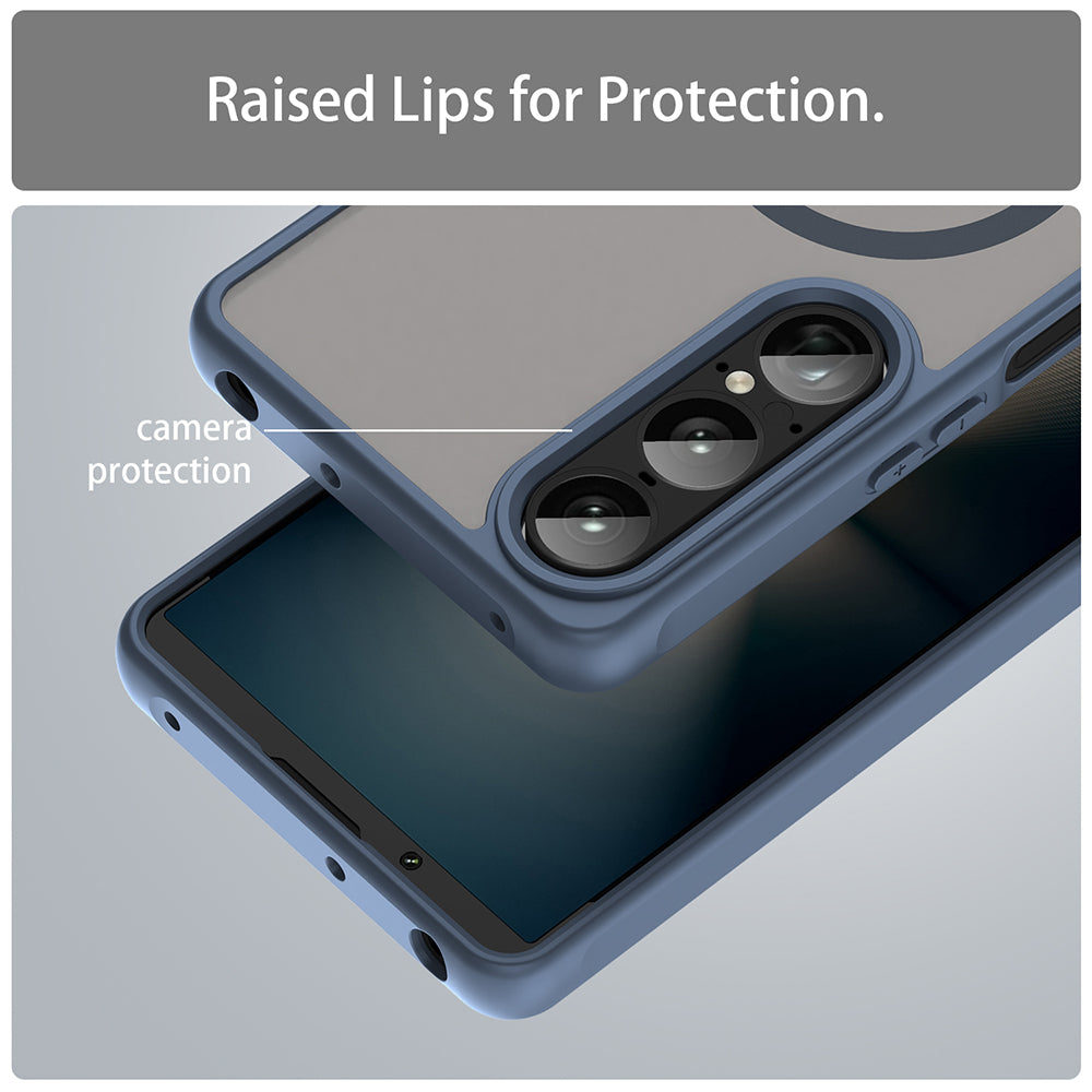 MagSafe ovitek za Sony Xperia 1 VII, Techsuit, HaloFrost II, temno modra