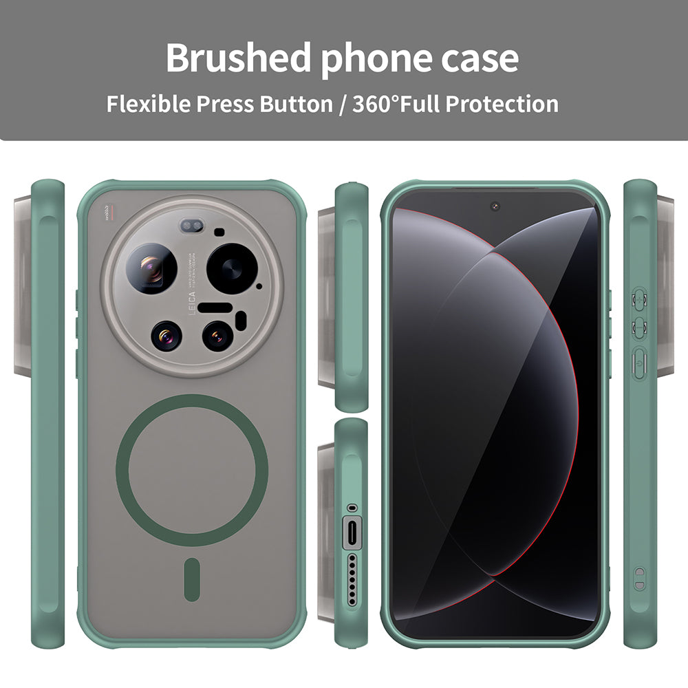 MagSafe Case for Xiaomi 17 Ultra, Techsuit, HaloFrost II, Green