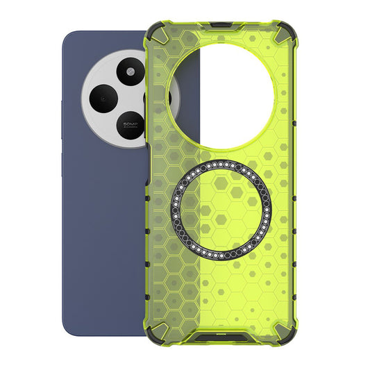 MagSafe Case for Xiaomi Poco C75 / Redmi 14C, Techsuit, HoneyComb Shield, Green