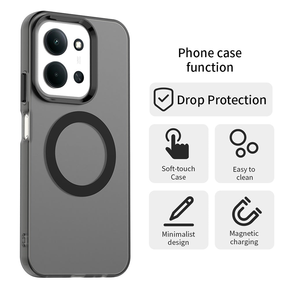 MagSafe ovitek za Xiaomi Poco C85 4G / Redmi 15C 5G / 15C 4G, Techsuit, CandyCase, Črn