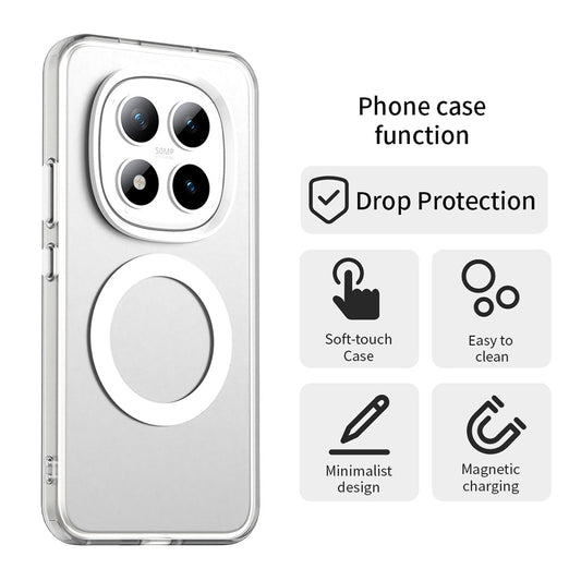 Ovitek MagSafe za Xiaomi Poco M8 Pro / Redmi Note 15 Pro+ 5G, Techsuit, CandyCase, Bela