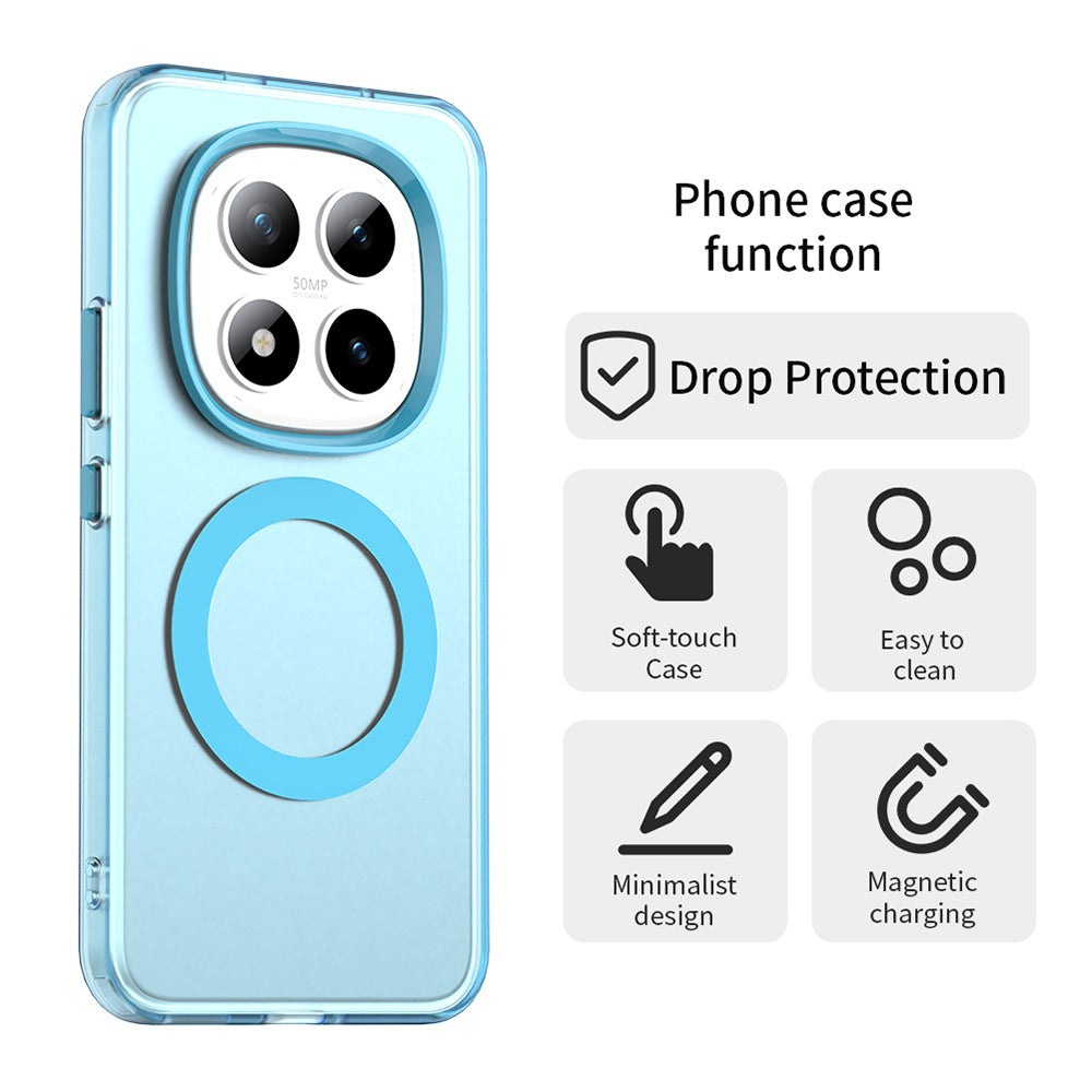 Ovitek MagSafe za Xiaomi Poco M8 Pro / Redmi Note 15 Pro+ 5G, Techsuit, CandyCase, Modra