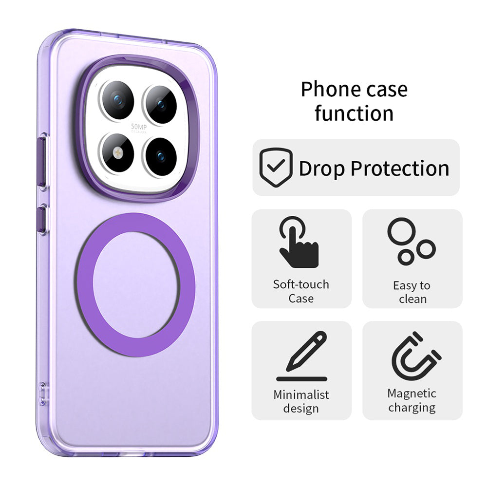 Ovitek MagSafe za Xiaomi Poco M8 Pro / Redmi Note 15 Pro+ 5G, Techsuit, CandyCase, Vijolična