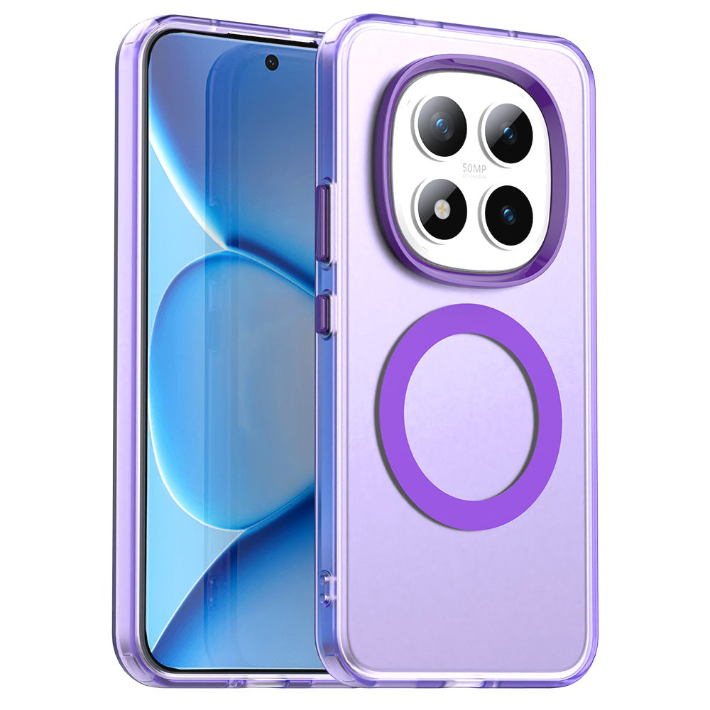 Ovitek MagSafe za Xiaomi Poco M8 Pro / Redmi Note 15 Pro+ 5G, Techsuit, CandyCase, Vijolična
