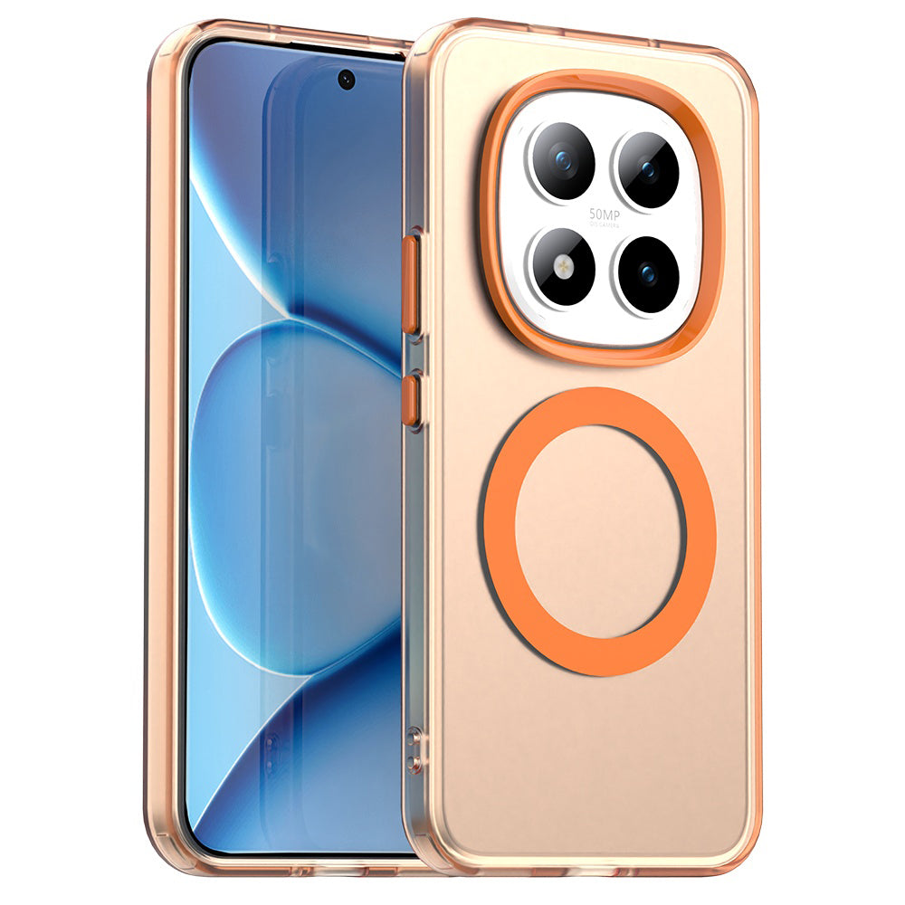 Ovitek MagSafe za Xiaomi Poco M8 Pro / Redmi Note 15 Pro+ 5G, Techsuit, CandyCase, Oranžen