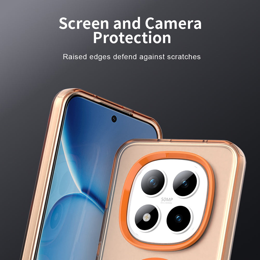 Ovitek MagSafe za Xiaomi Poco M8 Pro / Redmi Note 15 Pro+ 5G, Techsuit, CandyCase, Oranžen