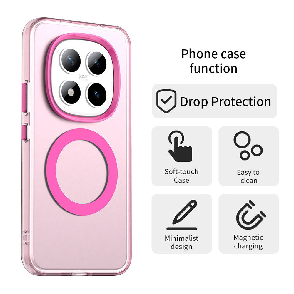 Ovitek MagSafe za Xiaomi Poco M8 Pro / Redmi Note 15 Pro+ 5G, Techsuit, CandyCase, Roza