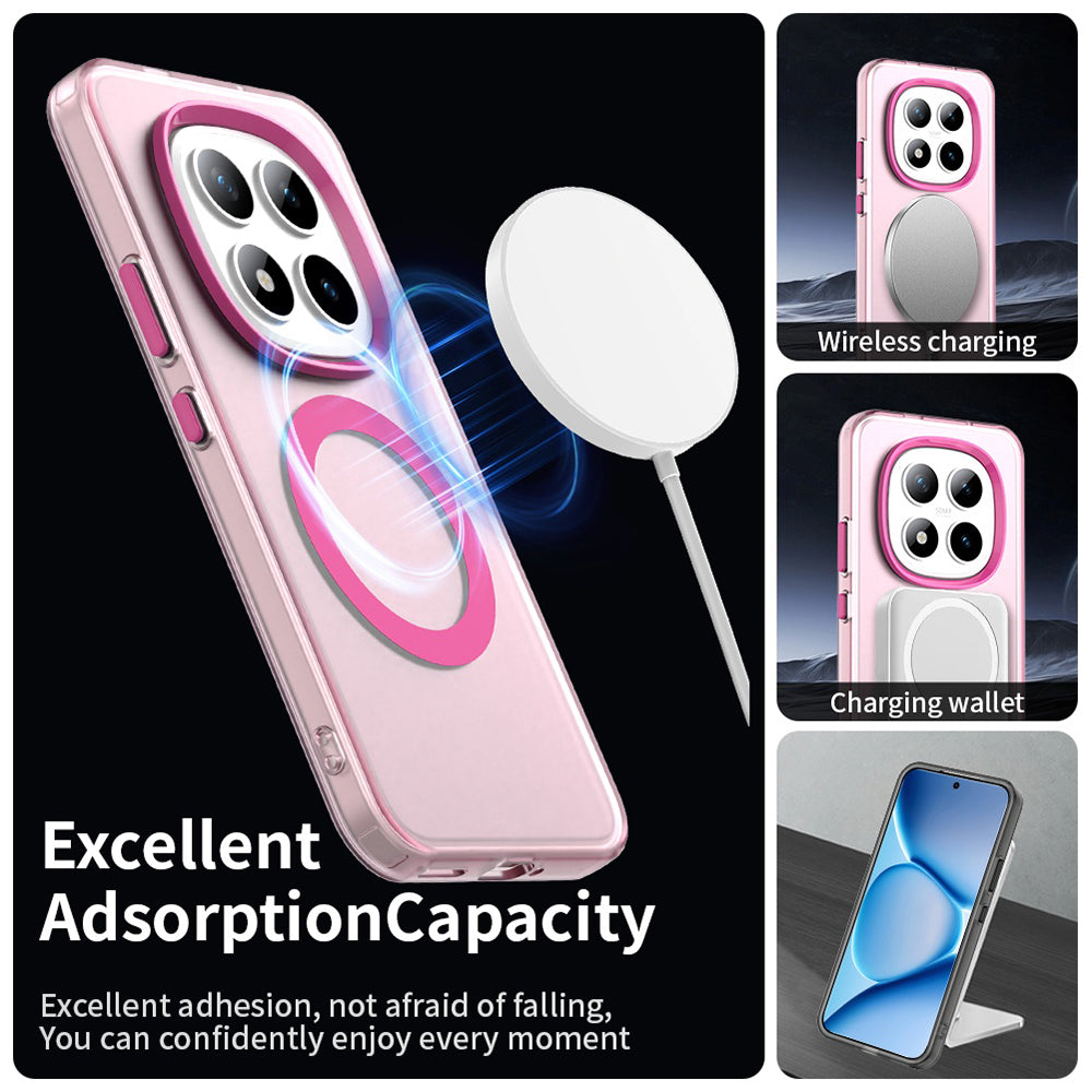 Ovitek MagSafe za Xiaomi Poco M8 Pro / Redmi Note 15 Pro+ 5G, Techsuit, CandyCase, Roza