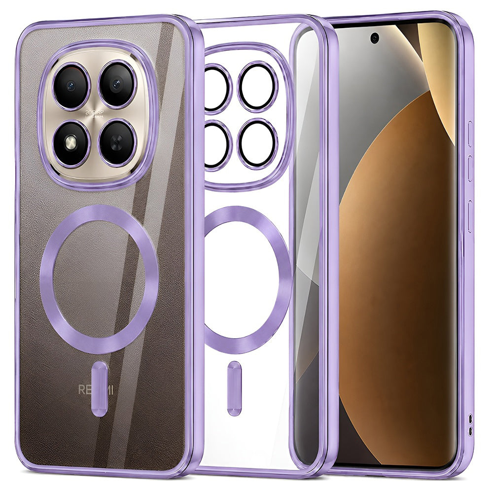 MagSafe ovitek za Xiaomi Poco M8 Pro / Redmi Note 15 Pro+ 5G, Techsuit, Luxury Crystal, Svetlo vijolična