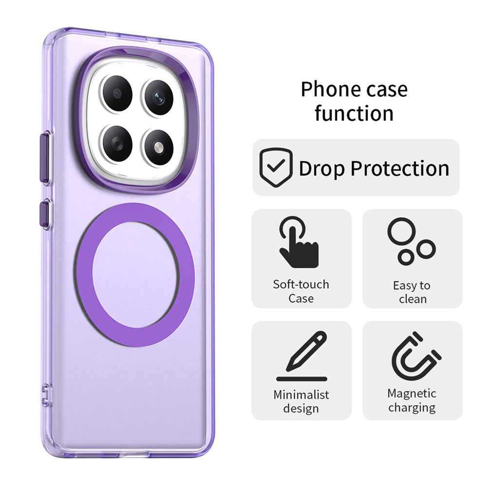 Ovitek MagSafe za Xiaomi Poco M8 / Redmi Note 15 5G / Note 15 4G, Techsuit, CandyCase, Vijolična