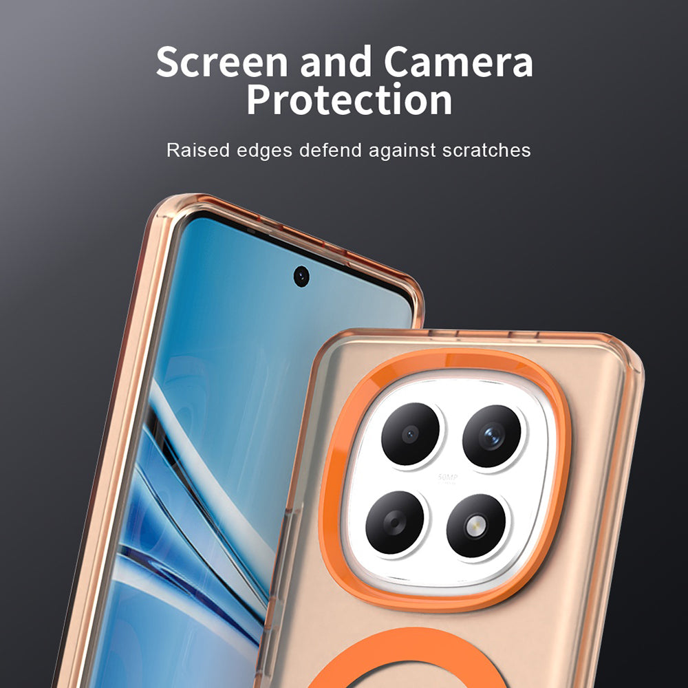 Ovitek MagSafe za Xiaomi Poco M8 / Redmi Note 15 5G / Note 15 4G, Techsuit, CandyCase, Oranžen