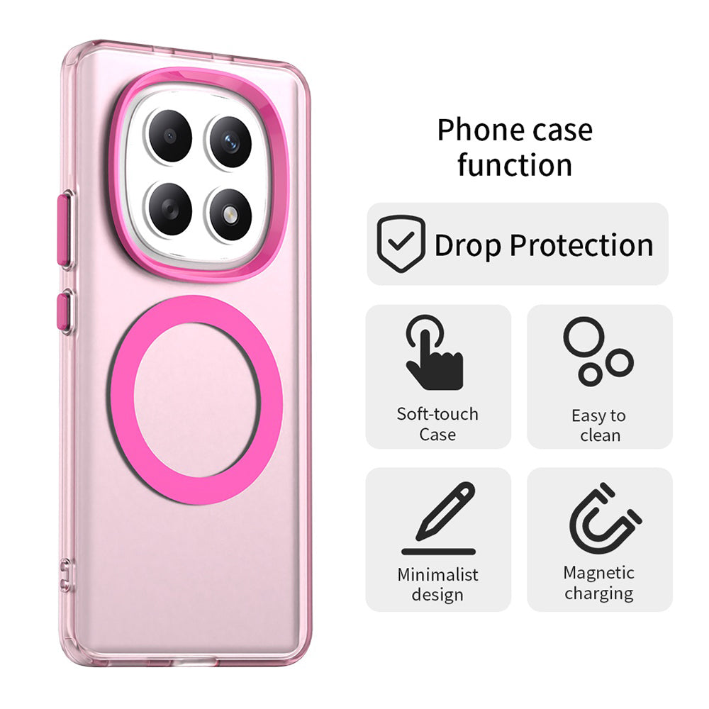 Ovitek MagSafe za Xiaomi Poco M8 / Redmi Note 15 5G / Note 15 4G, Techsuit, CandyCase, Roza