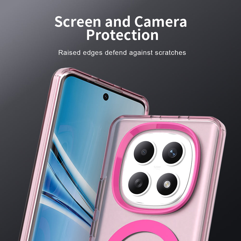 Ovitek MagSafe za Xiaomi Poco M8 / Redmi Note 15 5G / Note 15 4G, Techsuit, CandyCase, Roza